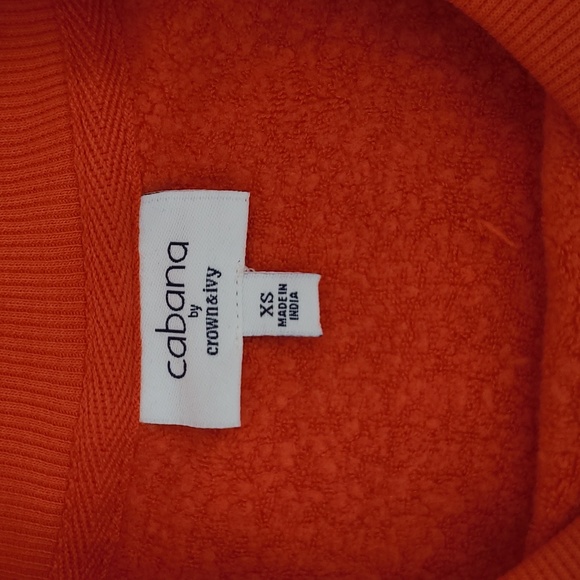 Cabana by Crown & Ivy Tiger Motif Oversized Sweatshirt Women's SZ XS - Picture 3 of 7